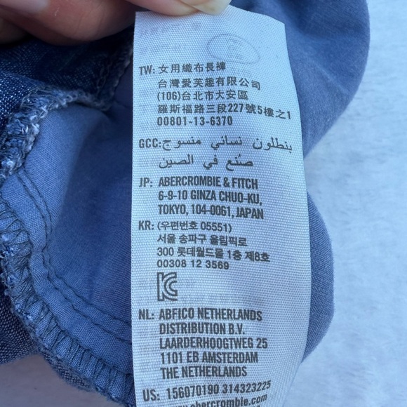 Abercrombie & Fitch Women's Wide-Leg Chambray Pants Size XS – Paperbag Waist - Picture 11 of 13